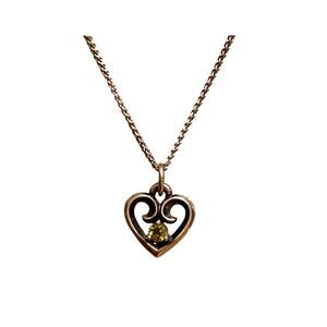 James Avery Remembrance Heart Birthstone Charm Peridot James Avery 20 In. Chain